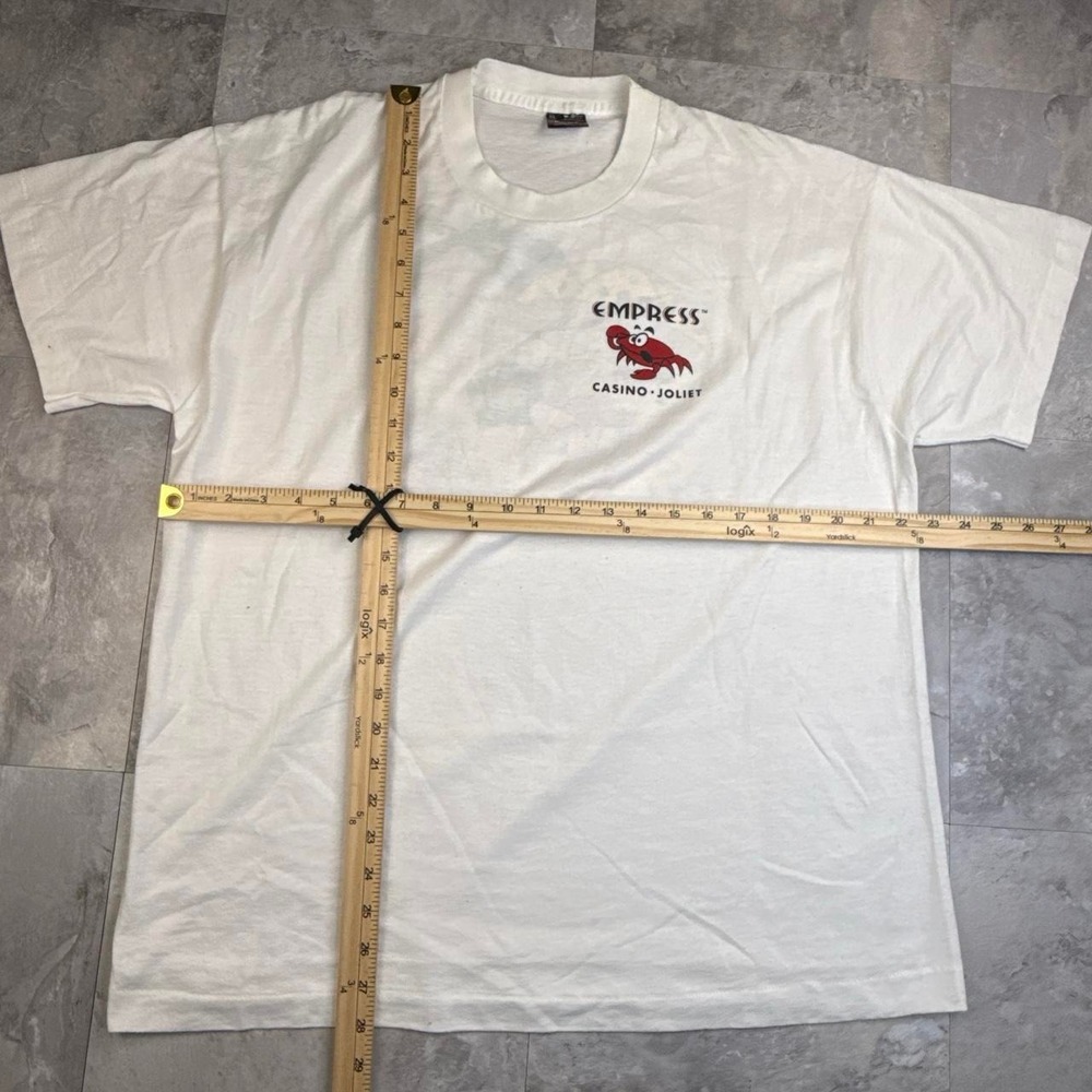 Vintage white casino 80s graphic T shirt size xl - Picture 6 of 8